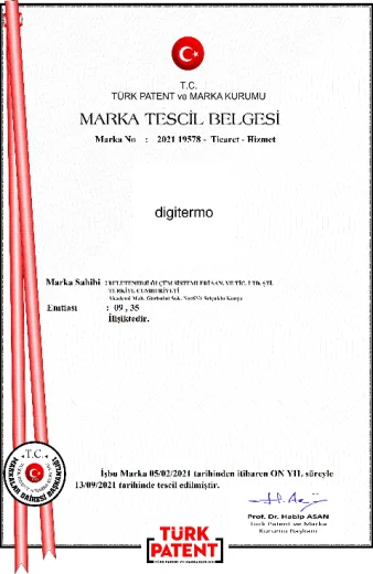 Marka Tescil Belgesi — digitermo